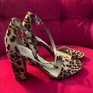 a new day Leopard Print Heeled Sandals